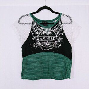 Generic Youth Wanderer Netted Sleeve "Ride Like the Wind" T-shirt Size M